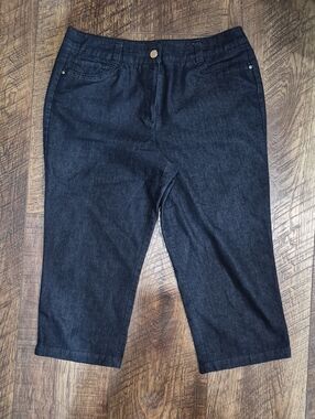 Zac And Rachel Dark Denim Capri Pants Size 10 Soft And Stretchy
